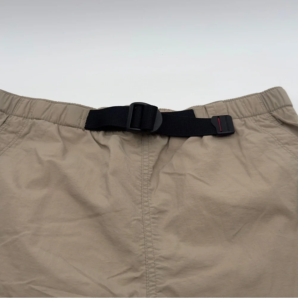 Men's Small The North Face Beige Nylon‎ Belted Cargo Hiking Shorts Gorpcore Hike